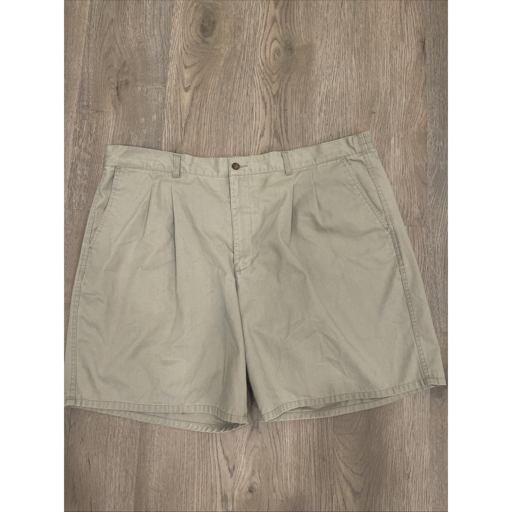 Men's Pleated NWT *Shorts Beige Covington Size 42 Belted 100% Cotton